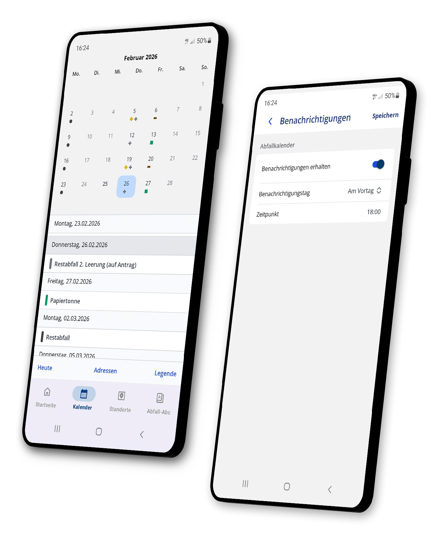Kalender der FrankfurtPlus-App auf dem Smartphone