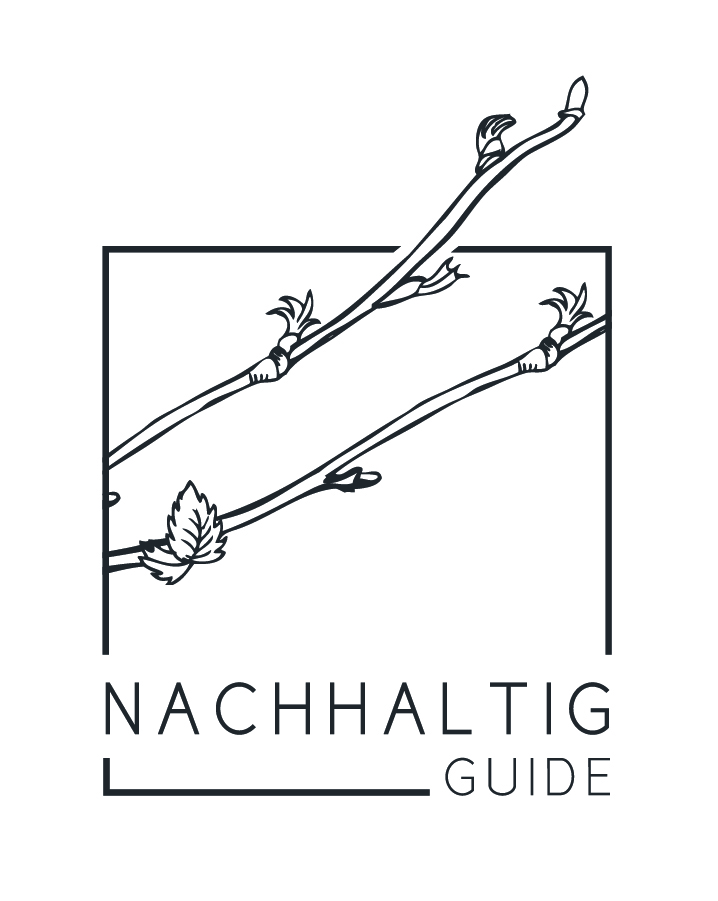 Schwarz-weißes Logo Nachhaltig Guide