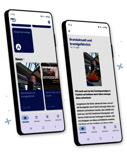 Nachrichten der FrankfurtPlus-App auf dem Smartphone