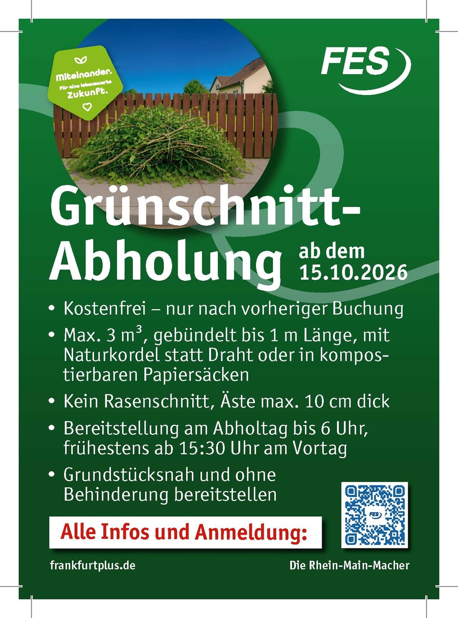 Grünschnitt-Abholung nach vorheriger Buchung
